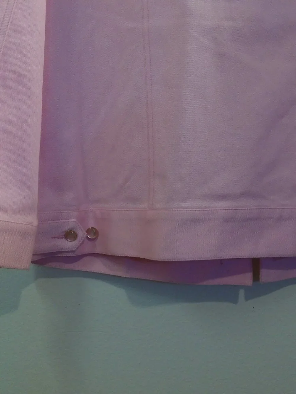 DIANE'S ESSENTIALS Pink Denim Jacket Size Large - Picture 8 of 11